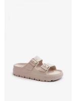 Dámské pantofle / nazouváky 24SD97-5610 Béžová - NEWS Dámské pantofle / nazouváky 24SD97-5610 Béžová - NEWS