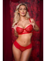 Dámská podprsenka V-10541 Červená s tělovou - Axami Dámská podprsenka V-10541 Červená s tělovou - Axami