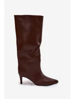 Dámské kozačky na podpatku CLS-573/C-356 Hnědá . Joalice Paris Dámské kozačky na podpatku CLS-573/C-356 Hnědá . Joalice Paris