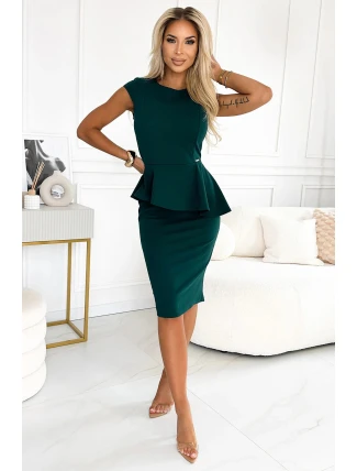 Dámské šaty 192-16 Tmavě zelená - Numoco Dámské šaty 192-16 Tmavě zelená - Numoco