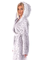 Dámský župan 3956 irbis s kapucí vzorovaný - Vestis