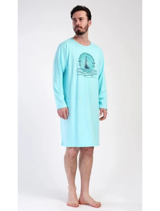 Pánská noční košile s dlouhým rukávem Jachting - Vienetta