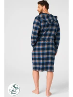 Pánský župan MGL 431 Modrá s hnědou - KEY Pánský župan MGL 431 Modrá s hnědou - KEY