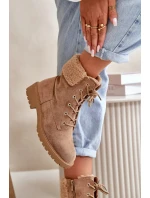 Dámské kotníkové boty QT86 Taupe hnědá - Seastar