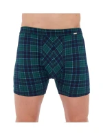Pánské boxerky Cornette Prime 904/121 Tmavě zelená s modrou - Cornette