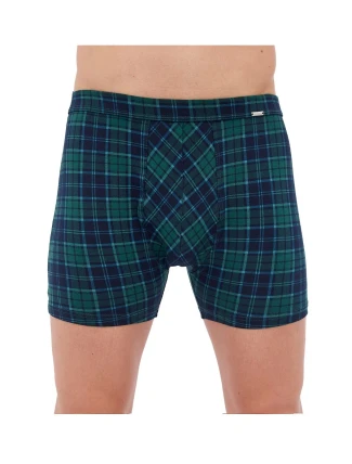 Pánské boxerky Cornette Prime 904/121 Tmavě zelená s modrou - Cornette