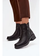 Dámské kotníkové boty 24BT02-7992 černé - Unisoft