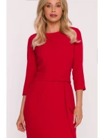 Šaty s volánkem S425  červené - Stylove