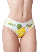 Dámské kalhotky Slinky Fresh Summer 2 Bílá se žlutou vzor - Meméme Dámské kalhotky Slinky Fresh Summer 2 Bílá se žlutou vzor - Meméme