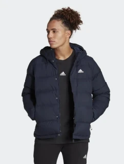 Pánská péřová bunda s kapucí M HG8750 Tmavě modrá - Adidas