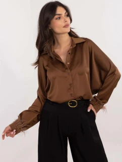 Dámská košile DHJ KS 16879.37 Tmavě hnědá - FPrice