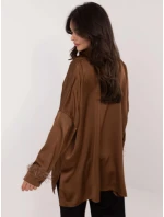 Dámská košile DHJ KS 16879.37 Tmavě hnědá - FPrice Dámská košile DHJ KS 16879.37 Tmavě hnědá - FPrice