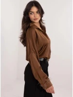 Dámská košile DHJ KS 16879.37 Tmavě hnědá - FPrice Dámská košile DHJ KS 16879.37 Tmavě hnědá - FPrice