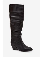 Dámské kozačky ML392 Černá - DIAMANTIQUE