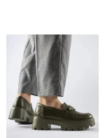 Dámské mokasíny 100-353 Khaki tmavě zelená - Solea