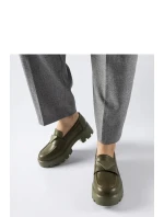 Dámské mokasíny 100-353 Khaki tmavě zelená - Solea