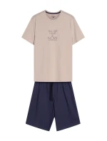 Pánské pyžamo Dreamber 42632-02X Béžová / tmavě modrá - Henderson