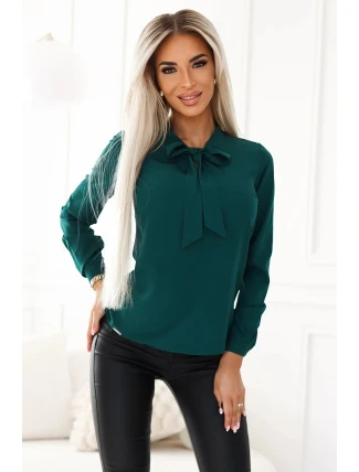 Dámská halenka 140-24 Tmavě zelená - Numoco Dámská halenka 140-24 Tmavě zelená - Numoco