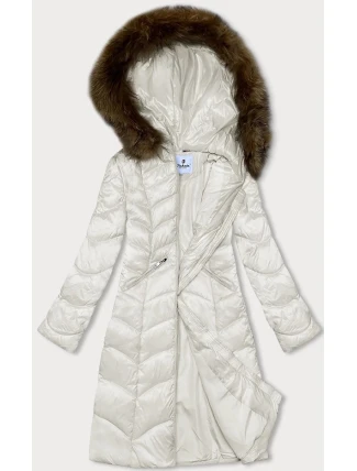 Dámská bunda pro přechodné období (LU-2201) ecru - Glakate Dámská bunda pro přechodné období (LU-2201) ecru - Glakate