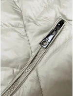 Dámská bunda pro přechodné období (LU-2201) ecru - Glakate Dámská bunda pro přechodné období (LU-2201) ecru - Glakate