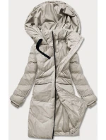 Lehká dámská zimní bunda (5m735-62) béžová - Goodlooking