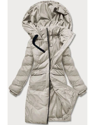Lehká dámská zimní bunda (5m735-62) béžová - Goodlooking