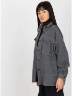 Dámská kabátová košile DN KS 4005.99P Tmavě šedá - FPrice