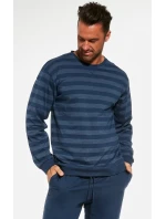 Pánské pyžamo Loose 11 117/235 Tmavě modrá vzor - Cornette Pánské pyžamo Loose 11 117/235 Tmavě modrá vzor - Cornette