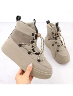 Dámské sněhule na platformě WOL280B Béžová - Potocki