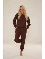 Dámská tepláková souprava 812 Indigo Tmavě hnědá čokoláda - De Lafense