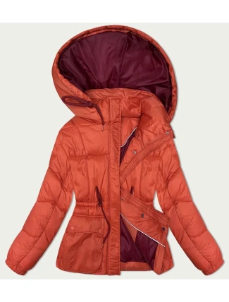 Dámská zimní prošívaná bunda (15200) korálová - Goodlooking