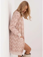 Dámský svetr kardigan AT SW 2340 A.00 Pudr růžová - FPrice