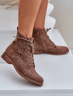 Šněrovací boty HY51-136 hnědé - S.Barski