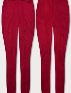 Červené bavlněné dámské legíny (YW1001-5) - FPrice