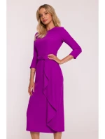 Dámské šaty s volánkem S425 - Levandulová - Stylove