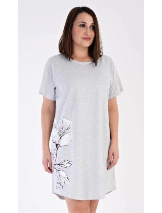 Dámská noční košile Nicol Šedá s potiskem - Vienetta