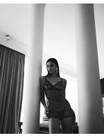 Dámská svůdná košilka Nightly Blue Chemise tm. modrá - Obsessive Dámská svůdná košilka Nightly Blue Chemise tm. modrá - Obsessive