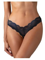Dámská tanga Nightly Blue Crotchless Thong tm. modré - Obsessive