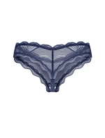 Dámská tanga Nightly Blue Crotchless Thong tm. modré - Obsessive