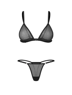 Dámský sexy set Wet Me 2-Pcs Set černý - Obsessive