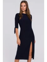 Dámské šaty K007 Tmavě modrá - Makover Dámské šaty K007 Tmavě modrá - Makover
