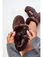 Dámské zateplené kotníkové boty s kožíškem 9685 Tmavě hnědé MARQUIIZ Dámské zateplené kotníkové boty s kožíškem 9685 Tmavě hnědé MARQUIIZ