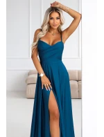 Dámské šaty 646-2 Petrolejová - Numoco Dámské šaty 646-2 Petrolejová - Numoco