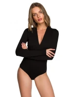 Dámské body s výstřihem do V S327 Tmavě hnědá - Stylove