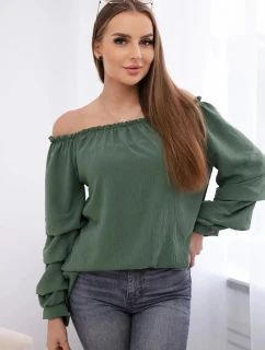 Španělská halenka IT-15 khaki - Kesi