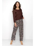 Dámské pyžamo Boho hnědé - Momenti Per Me