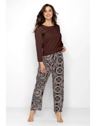 Dámské pyžamo Boho hnědé - Momenti Per Me