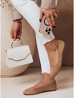 Dámské semišové baleríny ZY0672 hnědé - Seastar