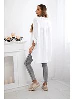 Dámská mušelínová košile 65622 bílá - Kesi