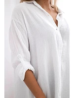 Dámská mušelínová košile 65622 bílá - Kesi